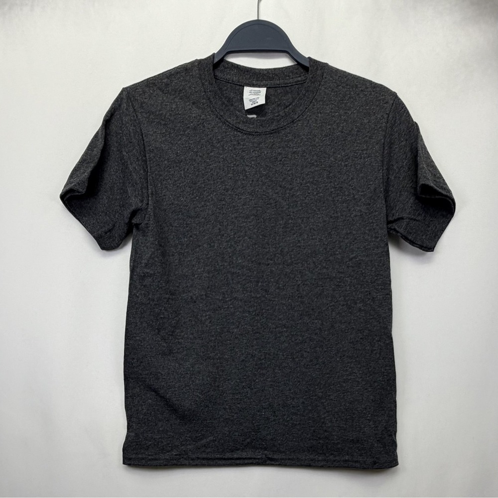 Fanatics Gray Crew Neck T Shirt Youth Medium Plain Blank Cotton Blend